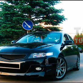 Накладка на передний бампер Mugen Lite на Honda Accord 7 (Рест)