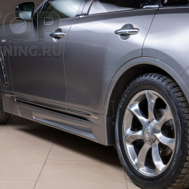 Накладки на пороги Lorinser на Infiniti QX70 (FX35, 37, 50)