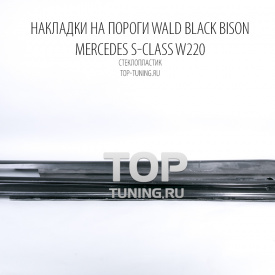 Боковые пороги  WALD Black Bison SHORT на Mercedes S-Class W220