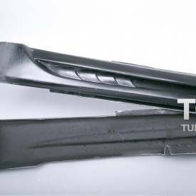 Боковые пороги  WALD Black Bison SHORT на Mercedes S-Class W220