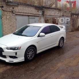 Юбка переднего бампера Zodiak (ДОРЕСТАЙЛИНГ) на Mitsubishi Lancer 10 (X)