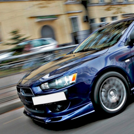 Юбка переднего бампера Zodiak (ДОРЕСТАЙЛИНГ) на Mitsubishi Lancer 10 (X)