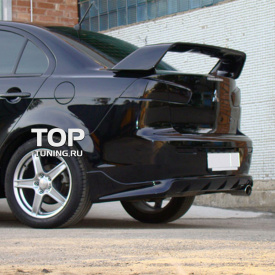 Накладка на задний бампер ZODIAK FIBER на Mitsubishi Lancer 10 (X)