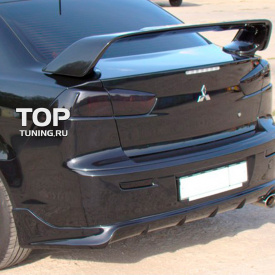 Накладка на задний бампер ZODIAK FIBER на Mitsubishi Lancer 10 (X)