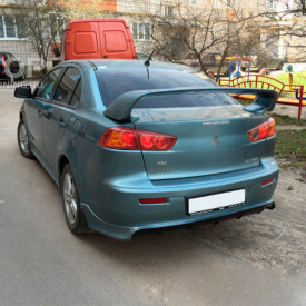 Накладка на задний бампер ZODIAK FIBER на Mitsubishi Lancer 10 (X)