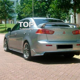 Накладка на задний бампер ZODIAK FIBER на Mitsubishi Lancer 10 (X)