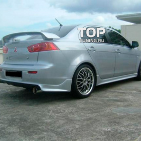 Накладка на задний бампер ZODIAK FIBER на Mitsubishi Lancer 10 (X)
