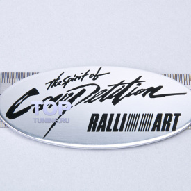 mitsubishi ralliart spirit of competition emblem 80x38 metall sticker 04