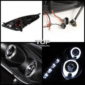 Передние фары Spyder Black на Toyota Celica T23
