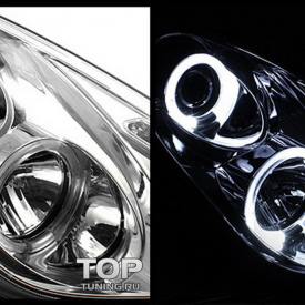 Передние фары Spyder Chrome на Toyota Celica T23