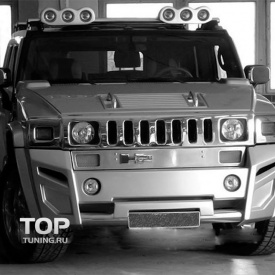 Передний бампер Agressor на Hummer H2