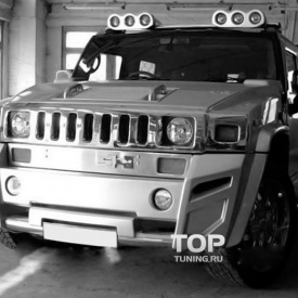 Передний бампер Agressor на Hummer H2