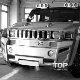Передний бампер Agressor на Hummer H2