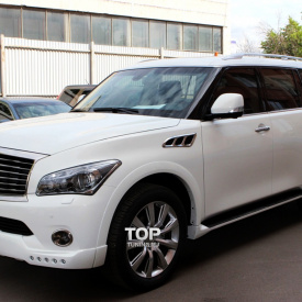 Накладка на передний бампер Element на Infiniti QX80 (QX56)