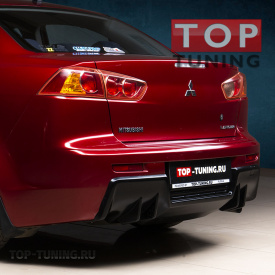 Диффузор заднего бампера EVO (ABS)  на Mitsubishi Lancer 10 (X)