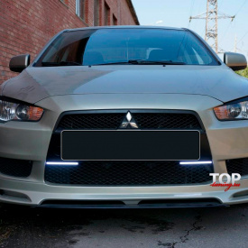 Центральная вставка юбки Zodiak ABS на Mitsubishi Lancer 10 (X)