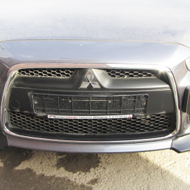 Клыки на передний бампер INT Sport (рестайлинг) на Mitsubishi Lancer 10 (X)