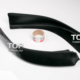 Клыки на передний бампер INT Sport (рестайлинг) на Mitsubishi Lancer 10 (X)