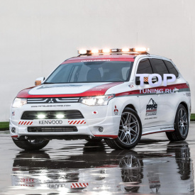 Накладки Samurai Pikes Peak Edition на штатный бампер Mitsubishi Outlander 3