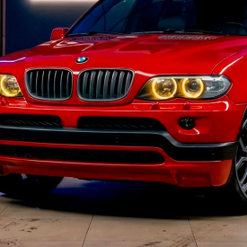 Передний бампер 4.6 IS на BMW X5 E53
