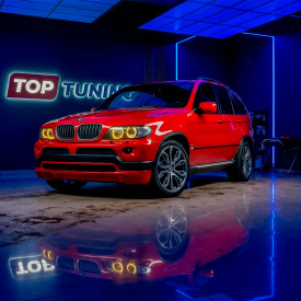 Передний бампер 4.6 IS на BMW X5 E53