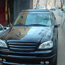 Юбка переднего бампера BRB на Mercedes ML 163