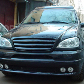 Юбка переднего бампера BRB на Mercedes ML 163