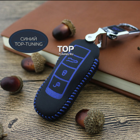 Кожаный чехол с карабином для ключа Porsche (3 кнопки)