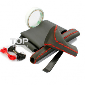 Кожаные оплетки руля, акпп, ручника Lucky на Citroen C4