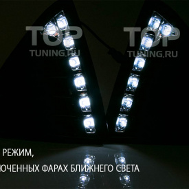 Ходовые огни Black 2-Way на Ford Focus 3