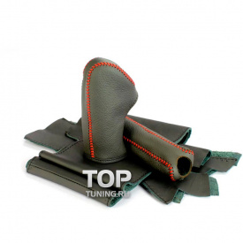 Кожаные оплетки руля, кпп, ручника на Peugeot 508