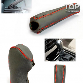 Кожаные оплетки руля, кпп, ручника на Peugeot 508