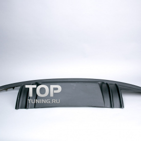 Диффузор заднего бампера Rieger под одинарный выхлоп на Audi A4 B8