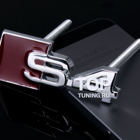 Шильдик в решетку радиатора S4 на болтах на Audi