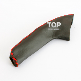 Кожаные оплетки руля, ручника на Nissan Tiida