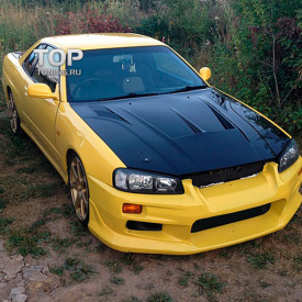 Передний бампер C-West на Nissan Skyline R34