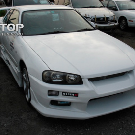 Передний бампер C-West на Nissan Skyline R34