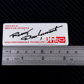 Шильдик алюминиевый TRD 80 x 30  на Toyota