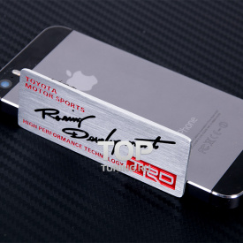 Шильдик алюминиевый TRD 80 x 30  на Toyota