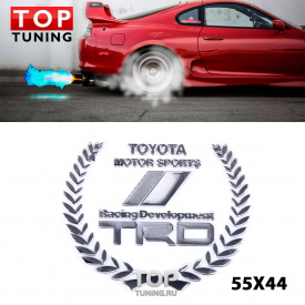 Никелевый герб наклейка TRD 3D 55x44 на Toyota