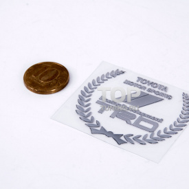 Никелевый герб наклейка TRD 3D 55x44 на Toyota