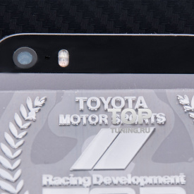 Никелевый герб наклейка TRD 3D 55x44 на Toyota