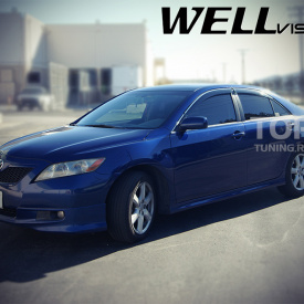 Дефлекторы на окна Well Visors Chrome на Toyota Camry V40 (6)