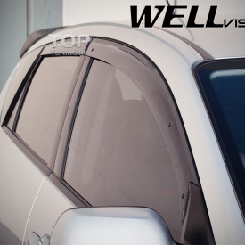 Дефлекторы на окна Well Visors Premium на Mazda 3 BK