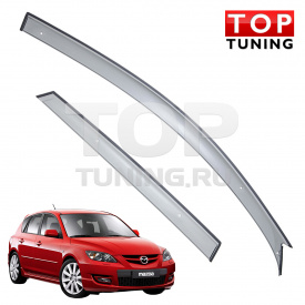 Дефлекторы на окна Well Visors Premium на Mazda 3 BK