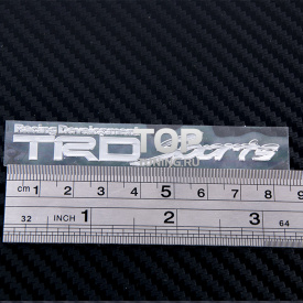 Никелевая наклейка логотип TRD Sports 80x14 на Toyota