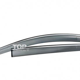 Дефлекторы на окна Chrome на Hyundai Solaris