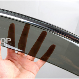 Дефлекторы на окна Chrome на Hyundai Solaris