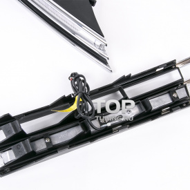 Дневные ходовые огни EPISTAR с хромированным молдингом на VW Touareg II