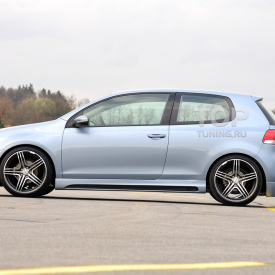 Юбка на передний бампер  Rieger Lite на VW Golf 6
